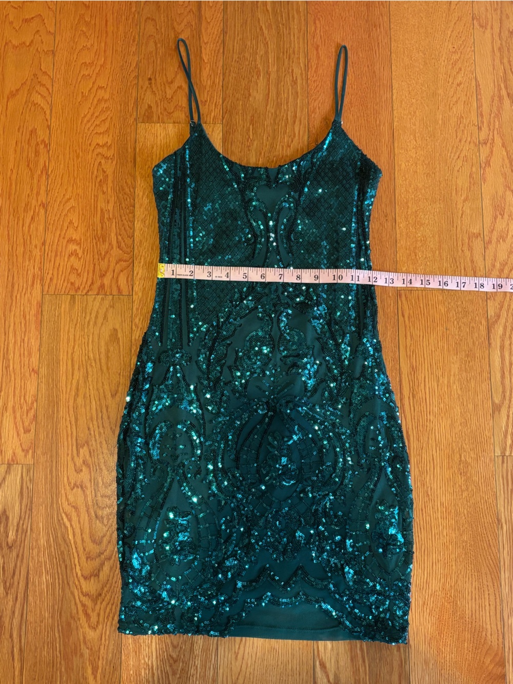 Lucy in the Sky Raelynn Sequin Body Con Dress in Turquoise - Picture 8 of 15